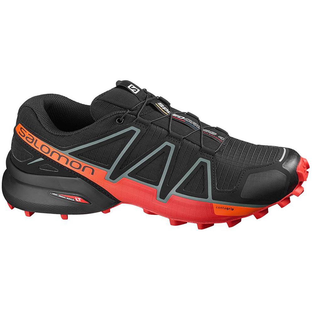 Salomon Singapore Mens Running Shoes - SPEEDCROSS 4 Black | 84715-JYEG